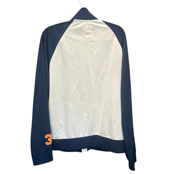 Hollister Vintage Y2K Men’s Zip Up White And Navy Blue 1922 Zip Up Track Jacket - Picture 3 of 8